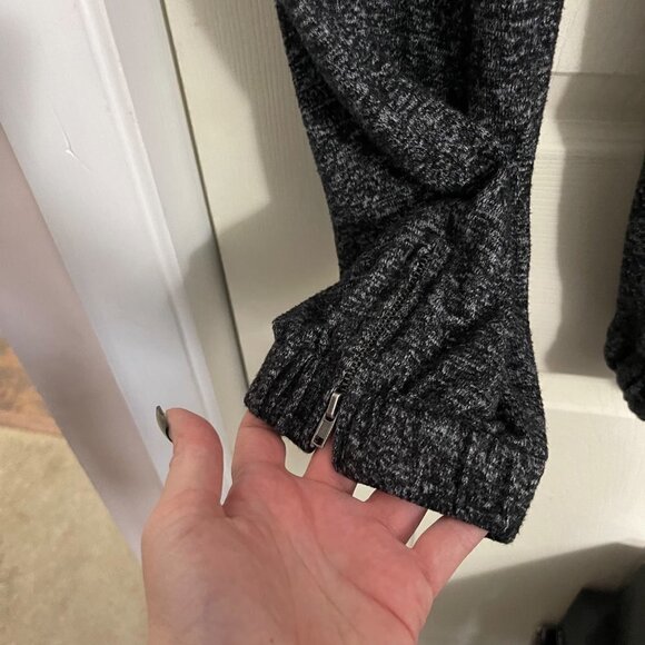 Democracy Womens Gray Pull On Stretch Zip Ankle DRing Waisted Jogger Pants Large - Picture 5 of 10